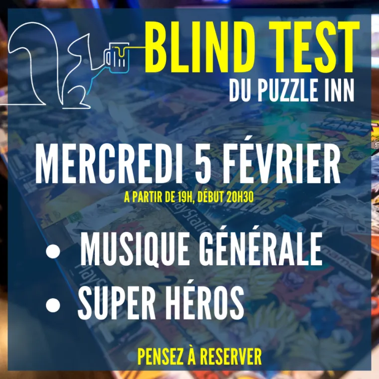 BAR AVEC SOIRÉE BLIND TEST À LYON - MERCREDI 05 FEVRIER 2025, Lyon, Puzzle Inn
